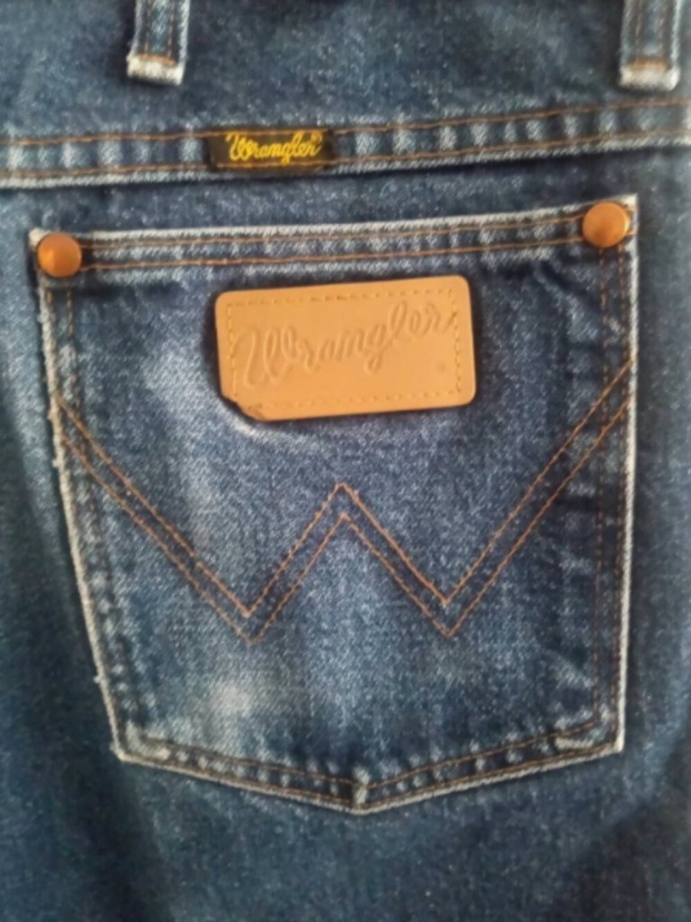 Wrangler 936PWD Cowboy Cut Jeans Men's 35x32 Blue Cotton Denim Straight Workwear